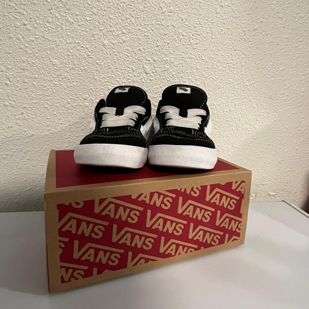 Vans Kids Classic Black and White Sneakers